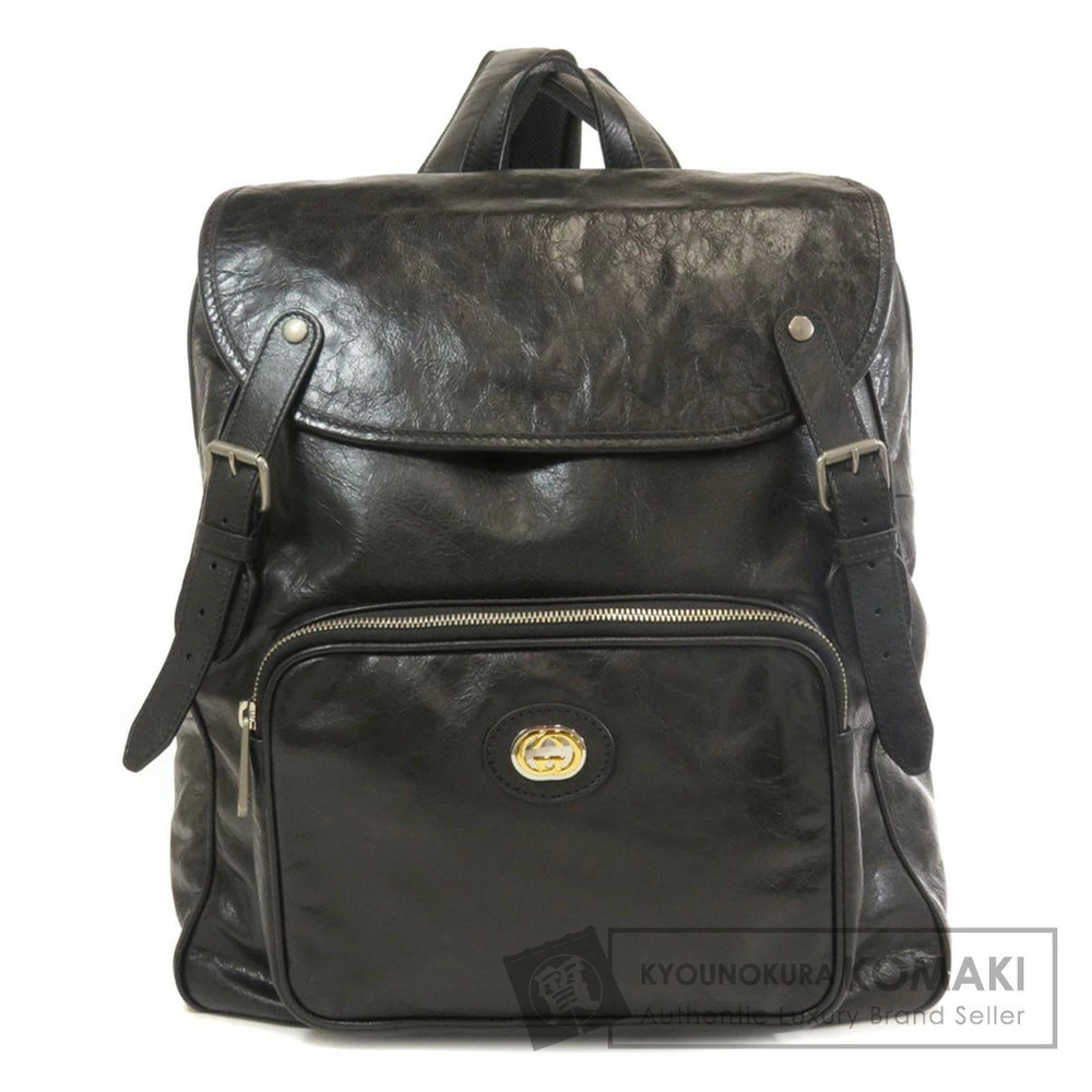 Gucci Interlocking GG Backpack Rucksack Daypack Leather